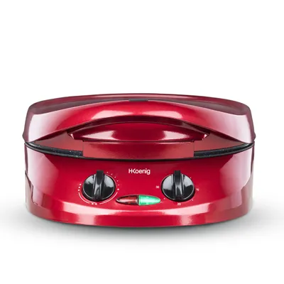 Immagine prodotto di HKoeNIG Express Pie Maker - TRT180 - Pizza Oven - Multifunction Multicooker - Temperature up to 210°C - Red - 1800W