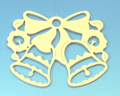 Produktbild von Fensterbild Glocken mit Korb Höhe 17,5cm NEU