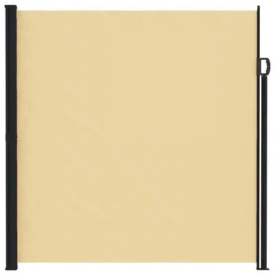 Image de Store enrouleur latéral - Protection contre le soleil et le vent - 600 x 200 cm - PVC - Résistant aux UV et imperméable - Structure en acier - Idéal pour le jardin, la terrasse ou le balcon - Jaune
