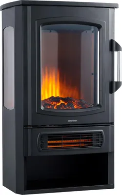 Produktbild von MOA Elektrokamin - Kamin mit Heizung - 2000W - Kaminofen Freistehend - Elektrischer Kamin - Schwarz
