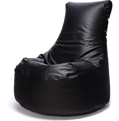 Produktbild von Ecopuf - Sitzsack Bean Bag aus Kunstleder 85 x 70 x 35 cm SEAT Schwarz E14