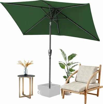 Produktbild von Faziango Sonnenschirm 140x210cm, Gartenschirm, knickbar, Schirmtuch mit PA-Beschichtung, UV-Schutz bis UPF 50+, ohne Ständer, Grün
