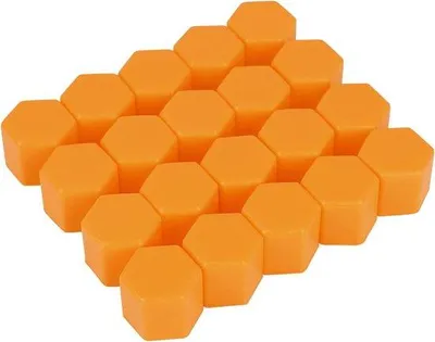 Immagine prodotto di Cappucci antipolvere in silicone per dadi delle ruote dell'auto da 19 mm - Arancione