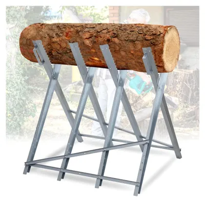 Produktbild von Kettensägen-Sägebock, klappbar, H x B x T: 81 x 80 x 80 cm, bis 150 kg belastbar