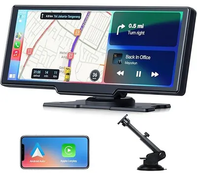 Produktbild von 9,26-Zoll-CarPlay-Bildschirm mit kabellosem CarPlay, Android Auto, Touchscreen, iOS Mirror Link, GPS-Navigation, Siri, Google Assistant, Bluetooth 5.0, AUX-Anschluss und FM-Radio