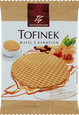 Obrázek produktu pro Wafle z kremem karmelowym Tago Tofinek 40 g