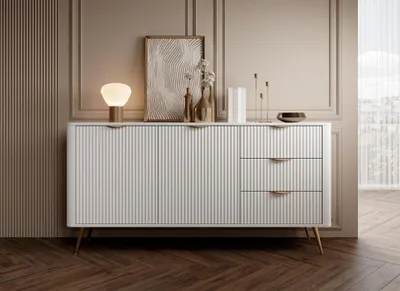 Produktbild von Kommode LANTO 163 2D3S - Sideboard, Mehrzweckschrank (Weiss)