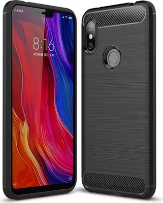 Produktbild von Schutzhülle Handyhülle für Xiaomi Redmi Note 6 Case Cover Carbon Optik Schwarz
