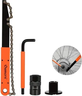 Produktbild von Famanu Werkzeugset zur Entfernung von Fahrradcassette - mit Kettenpeitsche und Entfernungswerkzeug