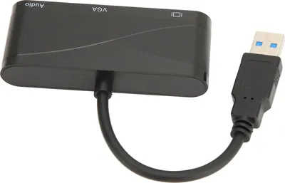 Obrázok produktu pre Rozhranie USB na HD multimédiá 2 v 1 čierne 1080P 60HZ 5Gbps USB 3.0 na VGA adaptér pre zábavu na stretnutia