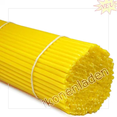 Produktbild von 20x Qualität dünne Wachskerzen Höhe 25,5cm Kirche - ca. 200g Ritualkerzen