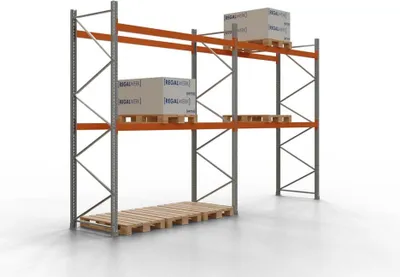 Produktbild von Palettenregal TAURUS | Medium | HxBxT 350x565x110cm | Fachlast 2000kg | 2 Ebenen