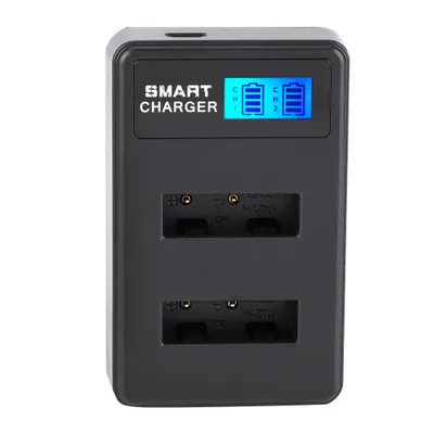 Obrázek produktu pro Nabíječka baterií, USB nabíječka baterií pro NP-BX1, nabíječka baterií se 2 sloty pro NP-BX1, přenosná nabíječka baterií, čtečka karet s nabíječkou baterií