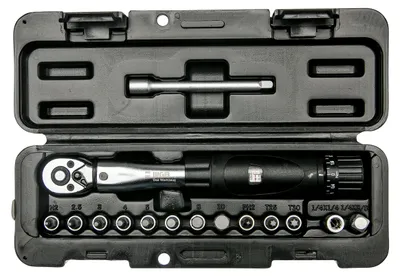Produktbild von Fahrrad-Drehmomentschlüssel-Set 1/4", Nr.2372, 4-24Nm, 15 Tlg.