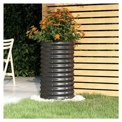 Produktbild von Rundes Hochbeet aus Metall 40x40x68 cm für Garten, Balkon und Terrasse