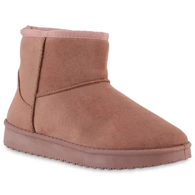 Produktbild von VAN HILL Damen Warm Gefüttert Winter Boots Stiefeletten Profil-Sohle Schuhe 840090, Farbe: Rosa, Größe: 37