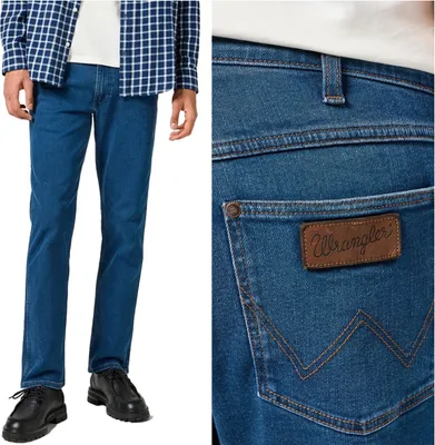 Produktbild von WRANGLER, Herren Jeanshosen, Straight fit, GREENSBORO, W31 L34, Blau, Jeans, baggyjeans, buggy