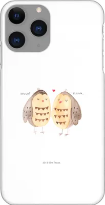 Produktbild von Mr. & Mrs. Panda Iphone 11 Pro Handyhülle Eulen Liebe - Weiß - Geschenk, Freundin, Premium Kunststoff, Handy Case, Hochzeit Spruch, Owl, Eule