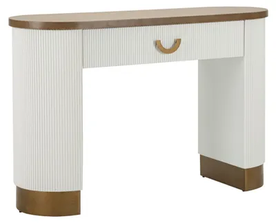 Produktbild von FURNLUX Konsolentisch Tolosa Weiss 121cm / Hauptfarbe: Weiß / Abmessungen: 121 x 78 x 40 cm