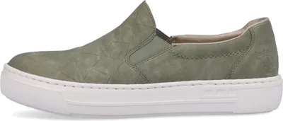 Produktbild von Rieker Damen Slipper Halbschuh Kontrastsohle L9851, Größe:38 EU, Farbe:Grün