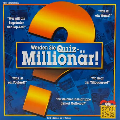 Produktbild von Werden Sie Quiz-Millionär!, mit 4400 Fragen für 2-6 erwachsene Spieler
