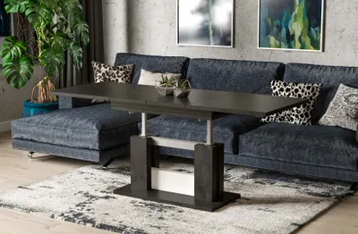 Produktbild von Endo-Möbel Couchtisch Fabel 110-170 ausziehbar höhenverstellbar mit Synchronauszug (Beton Dunkel)