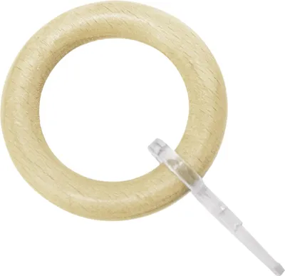 Imagen del producto de Gardinia: Anillos cortos para cortinas de madera, para diámetros de 25 mm, de haya, paquete de 10 unidades
