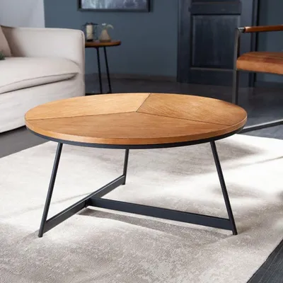 Produktbild von Eleganter Couchtisch INGIRO 80cm Eiche natur Metallgestell