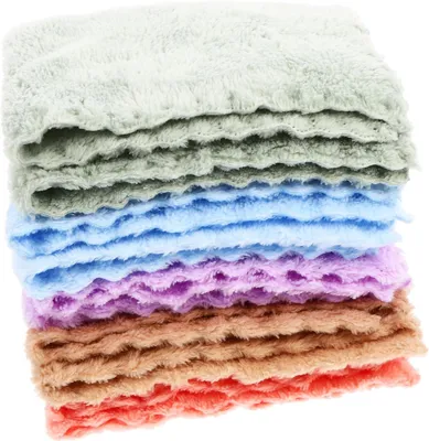 Produktbild von 10stücke Kinderhandtücher Weiche Waschlappen für Neugeborene Wiederverwendbar als Gesichtstuch Badetuch und Spucktuch Zufällige Farbe
