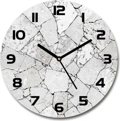 Produktbild von Wanduhr aus Glas 30fi Glasbild Glasuhr Gehärtetes Glas - schwarze-zeiger - A stone wall