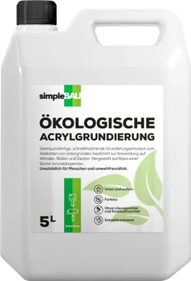 Produktbild von SimpleBau Acryl-Grundierung gebrauchsfertig schnelltrocknen, 5L