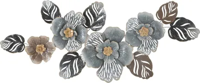 Image de FURNLUX Art mural Tons gris 158cm / Couleur principale : Gris / Dimensions : 158 x 67 x 9 cm