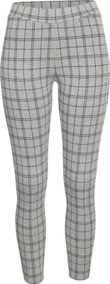 Produktbild von LASCANA Leggings grau mit schwarzem Karodesign Größe 40/42