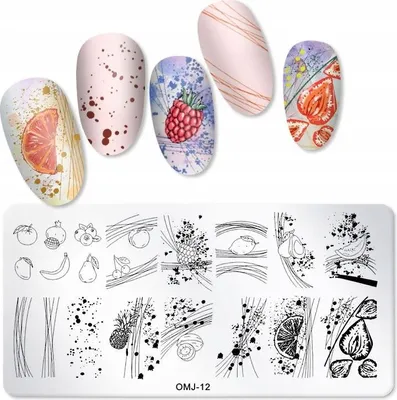 Produktbild von Stempelplatte für Nail Art OMJ-12