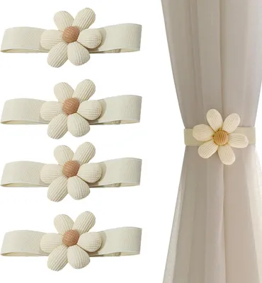Imagen del producto de Conjunto Gordinhalter, de 4 piezas, color beige con estampado floral, elástico, ideal para salones