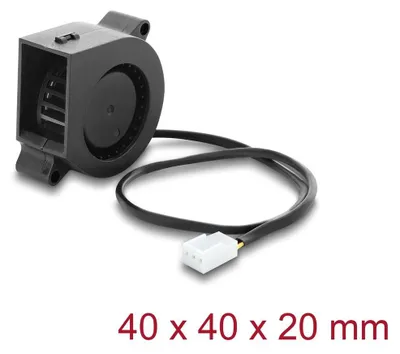 Produktbild von DELOCK Radiallüfter/Lüftergebläse 12V DC 40x40x20mm 3 Pin