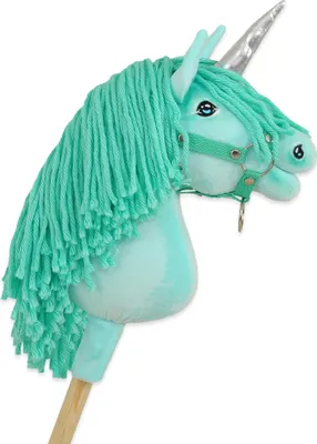 Produktbild von Hobby Horse Einhorn auf Stab Mintgrün Handgemacht Spielzeug für Kinder