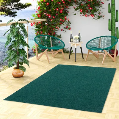 Produktbild von Kunstrasen Rasenteppich mit Noppen Kingston Petrol, Größe:400x500 cm