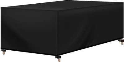 Produktbild von Gartenmöbelabdeckung 420D Oxford wasserabweisend winddicht | Schwarz | 242x162x100 cm