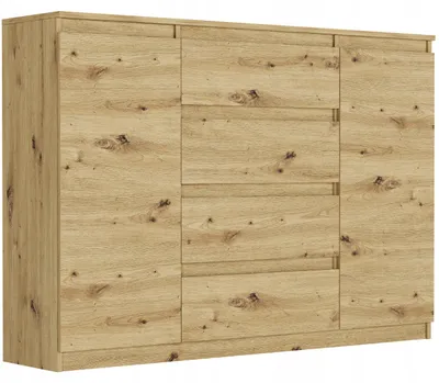 Obrázek produktu pro Komoda 140 cm zásuvky dveře skříňka FRAMIRE R-140-S4 artisan