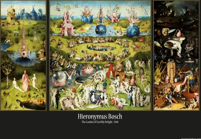 Produktbild von Hieronymus Bosch Kunstdruck Bild - Der Garten Der Lüste, 1500 (60 x 80 cm)