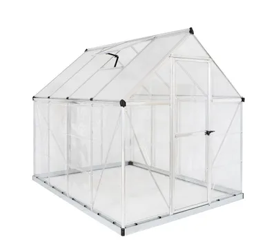Produktbild von Palram - Canopia Aluminium Gewächshaus Hybrid 68 Silber 247x185x208 cm