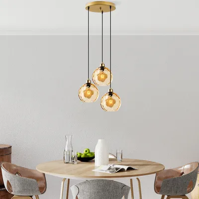Immagine prodotto di Opviq, Benek - 20-14334, Lampadario, giallo, CORPO IN METALLO, 44 x 44 x 40 - 120 cm