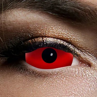 Produktbild von Kontaktlinsen Red Devil Sclera 6 Monate, 22mm Halloween, Vampir, Zombie
