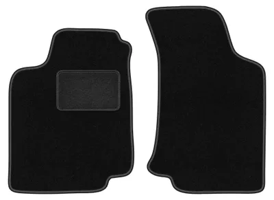 Obrázek produktu pro Přední velurové koberce pro: Volkswagen Golf III 1993-2002 (kabriolet/hatchback/kombi) – 2 ks, černé, na míru – Wielganizator LUX