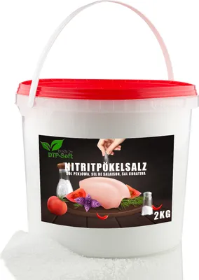 Produktbild von 2kg Nitritpökelsalz im eimer - Premium Pökelsalz zur Herstellung von Fleisch Wurst und Pökelwaren | Nitrit Salz | Premium Pökelsalz zum Pökeln | NPS