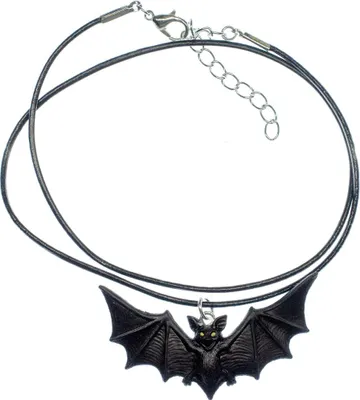 Produktbild von Fledermaus Kette Halskette Miniblings Vampir Blutsauger Halloween Kostüm schwarz