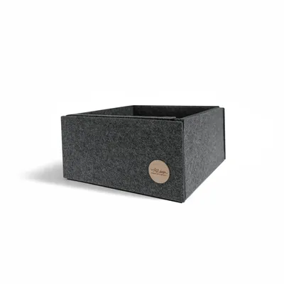 Produktbild von Aufbewahrungsbox CLEAN Filz 18,5 x 17 x 9 cm ohne Deckel in anthrazit meliert