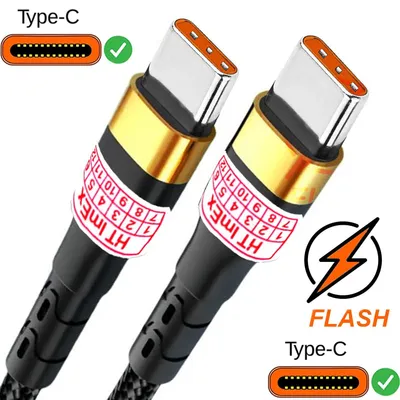 Produktbild von USB C auf USB C Ladekabel 1m Nylon kabel Schnellladekabel für Samsung Xiaomi