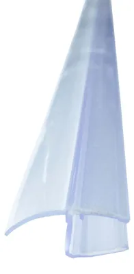 Produktbild von Bagnoxx Spaltdichtung/Türdichtung für Duschkabine im Bad, 8mm Glasstärke, transparentes PVC Profil mit langer Dichtlippe, verstärkte Weichlippe, Duschtürdichtung an Glastür, Abdichtung Dusche